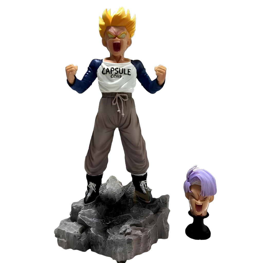 Young Trunks Super Saiyan Rage Figurine with Exchangeable Head