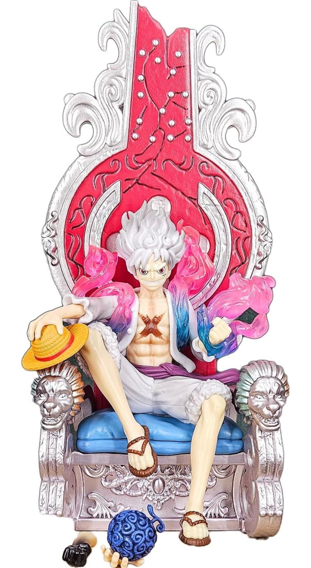 Gear 5 Luffy Sitting on Throne Figure – 35 cm
