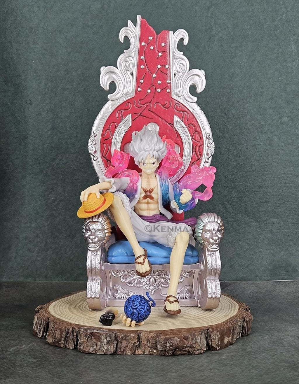 Gear 5 Luffy Sitting on Throne Figure – 35 cm