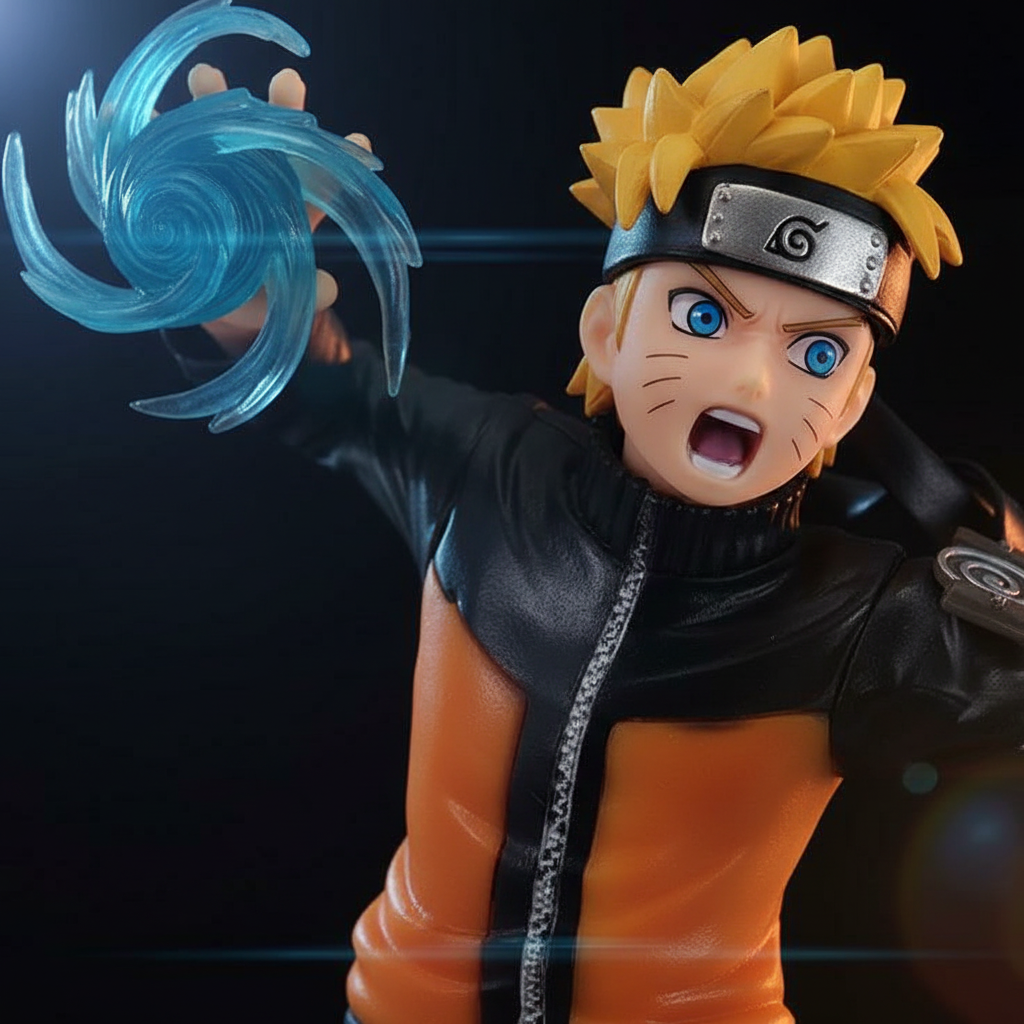 Cinematic close-up with blue-orange lighting