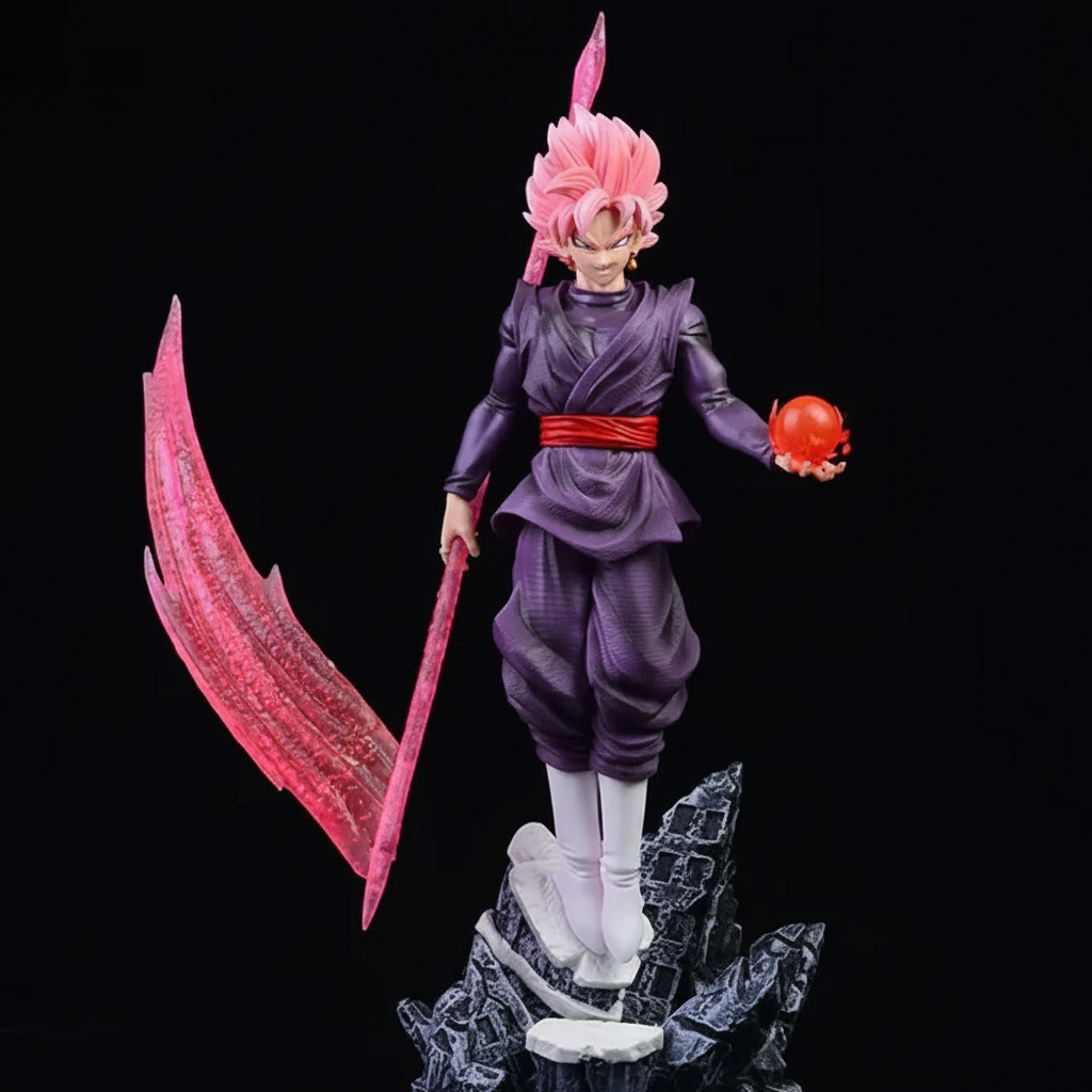 Goku Rose Figurine - pure black studio shot