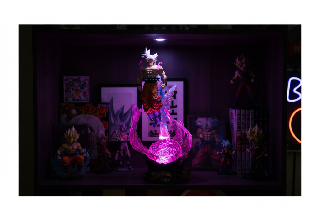 Ultra Instinct Goku LED Figurine - lifestyle collector shelf shot