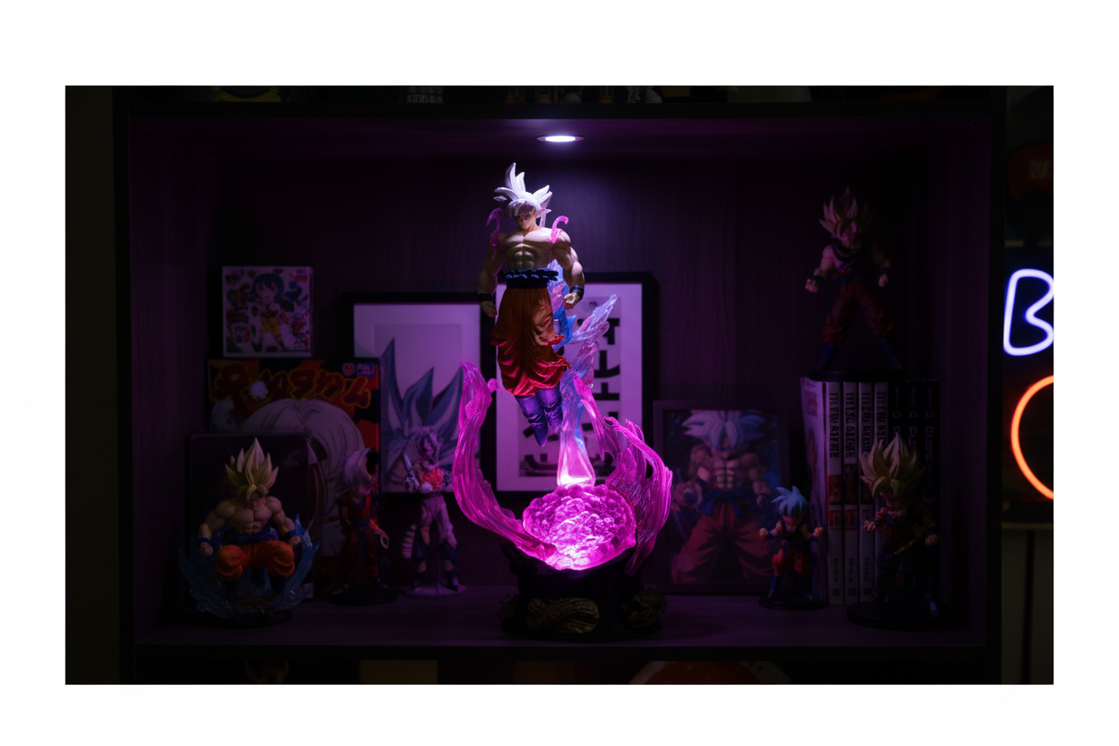 Ultra Instinct Goku LED Figurine - lifestyle collector shelf shot