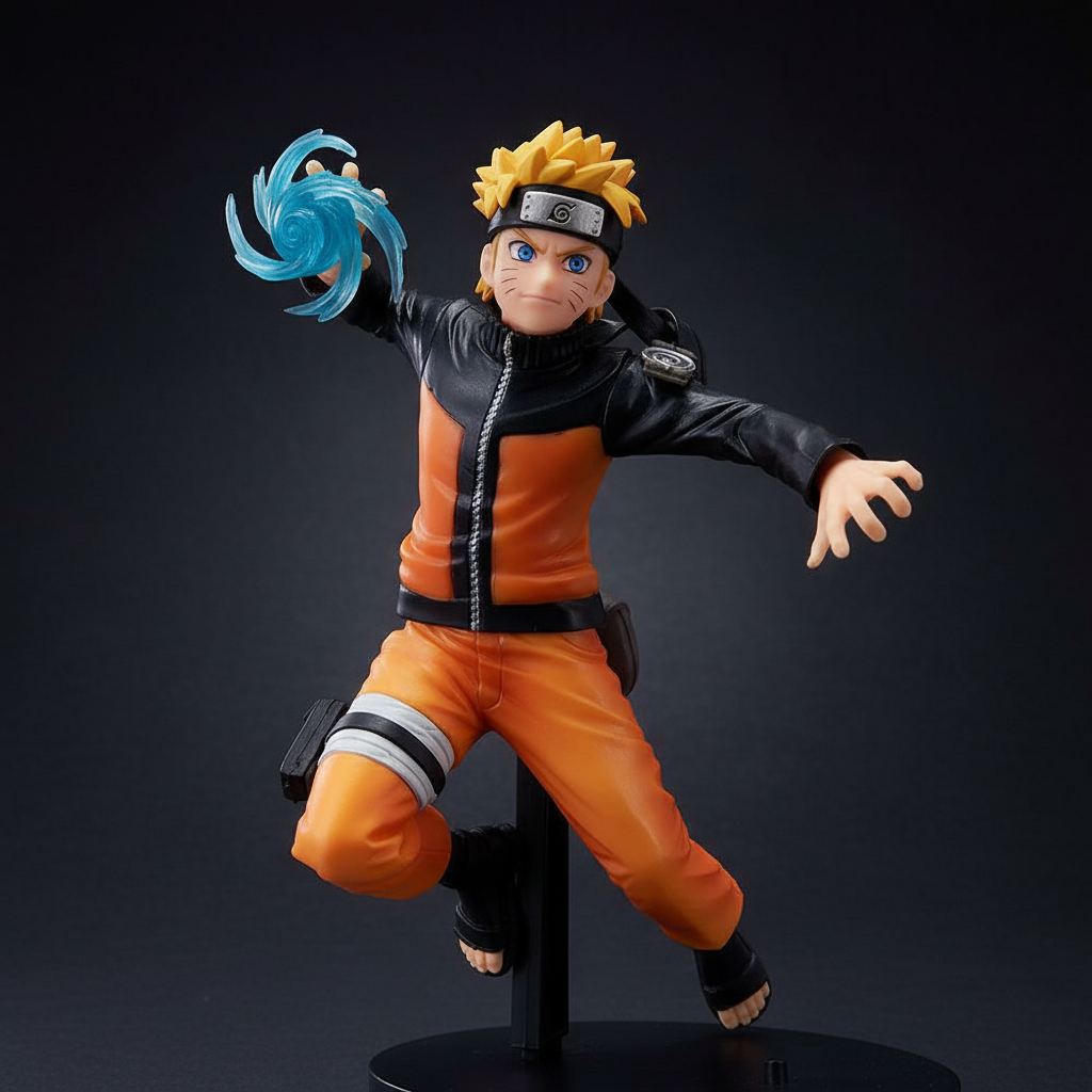 Naruto figurine dramatic studio lighting