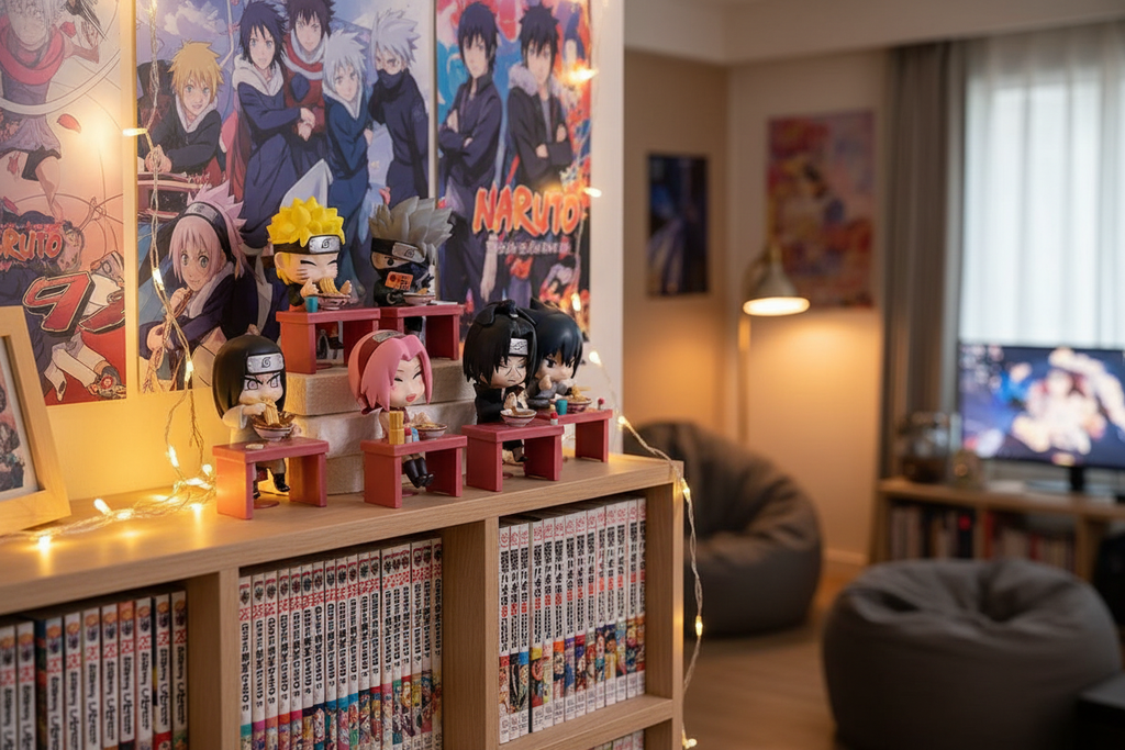 Naruto 6-Figurine Dining Set - All 6 Characters in Fan Room