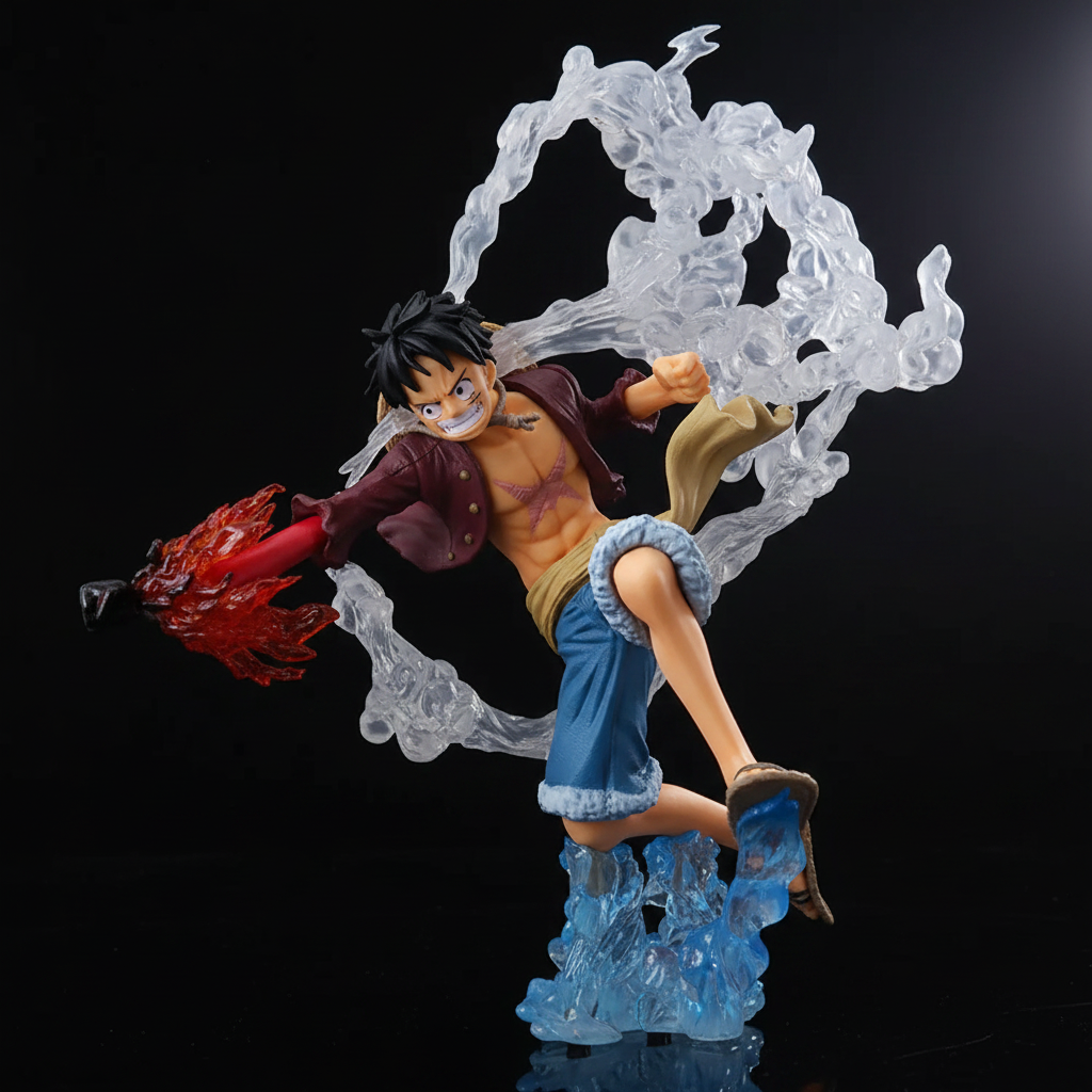 Luffy Punching Figure – Close-up Detail Shot