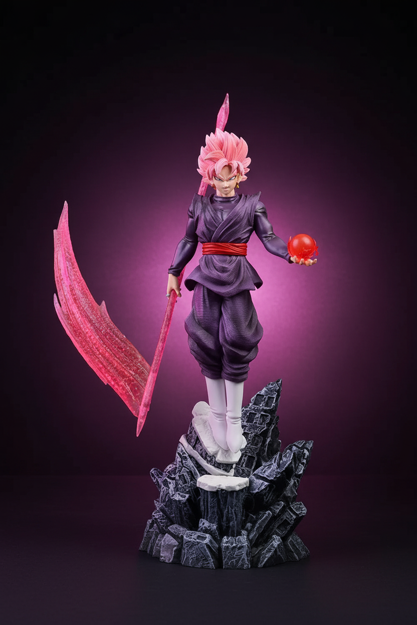 Goku Rose Figurine - cinematic aura large scale shot