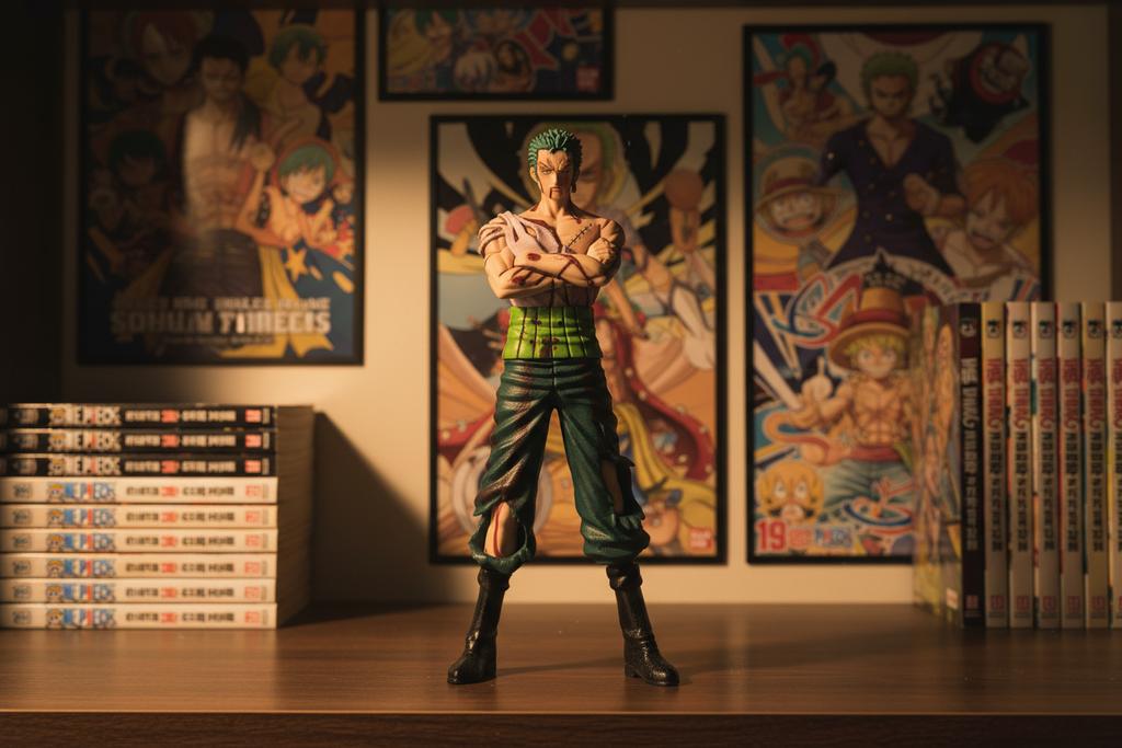 Roronoa Zoro Nothing Happened Figurine – Fan Room Lifestyle Shot