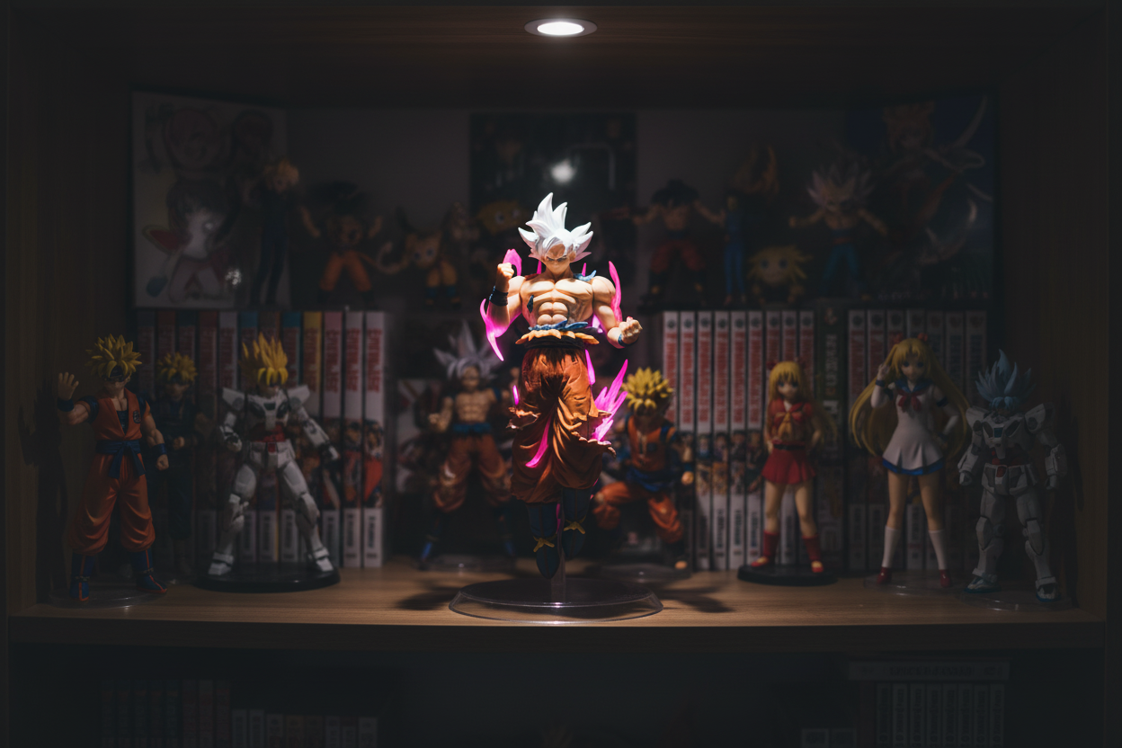 Ultra Instinct Goku Figurine - lifestyle shelf display
